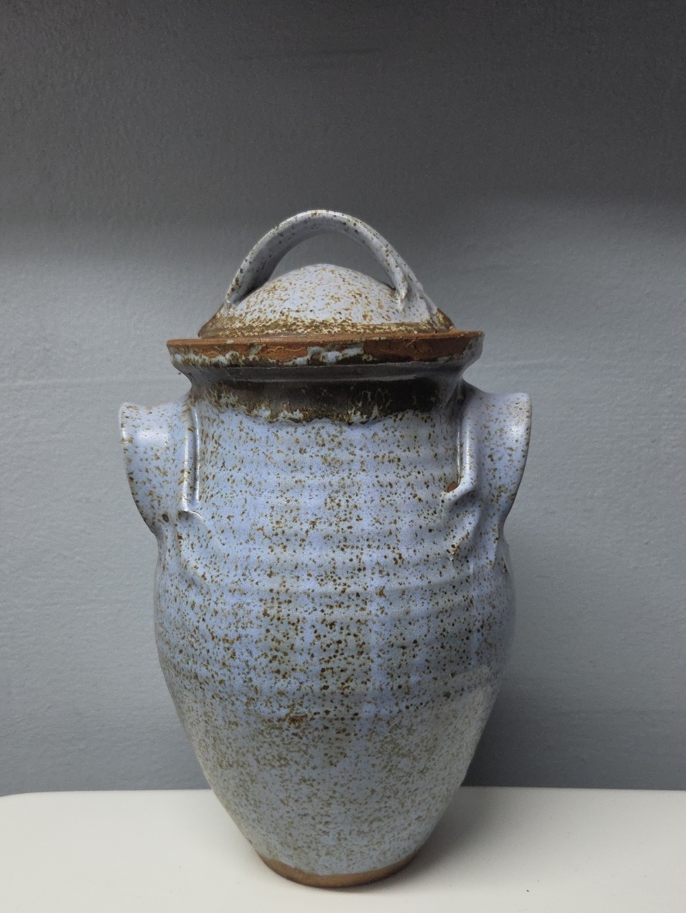 Vintage 1960s Fratelli Fanciullacc Lidded Stoneware Vase